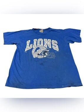 Vintage Detroit Lions Men’s XL T-shirt 90s Distressed Single Stitch
